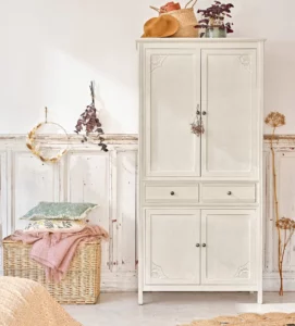Lemari Hias Minimalis White Rustic Denta