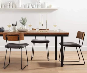 Set Meja Makan Industrial Denwos