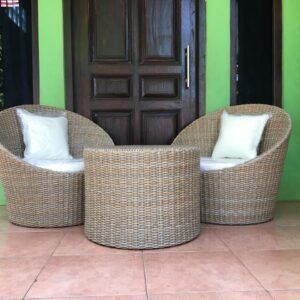 Set Kursi Teras Rotan Model Gentong